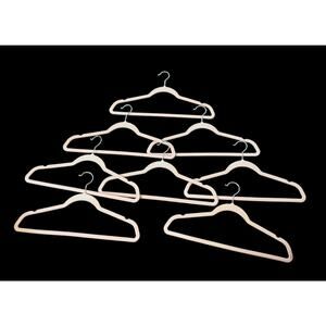 VTG Felt Clothes Non Slip Hangers (8) Closet Organization Peach Colored READ